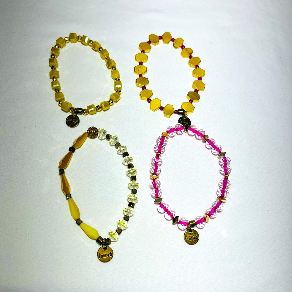 4 crystal stretch bracelets Erimish